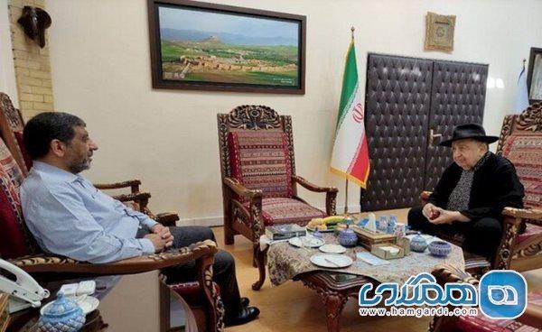دیدار وزیر میراث فرهنگی کشور با بهمن فرمان آرا ملاقات وزیر میراث فرهنگی کشور با بهمن فرمان آرا